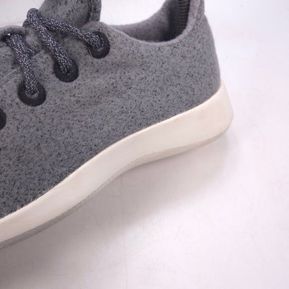 Allbirds Wool Runner Lace Up Athletic Running Shoe Womens Size 7 Gray White - Picture 8 of 10